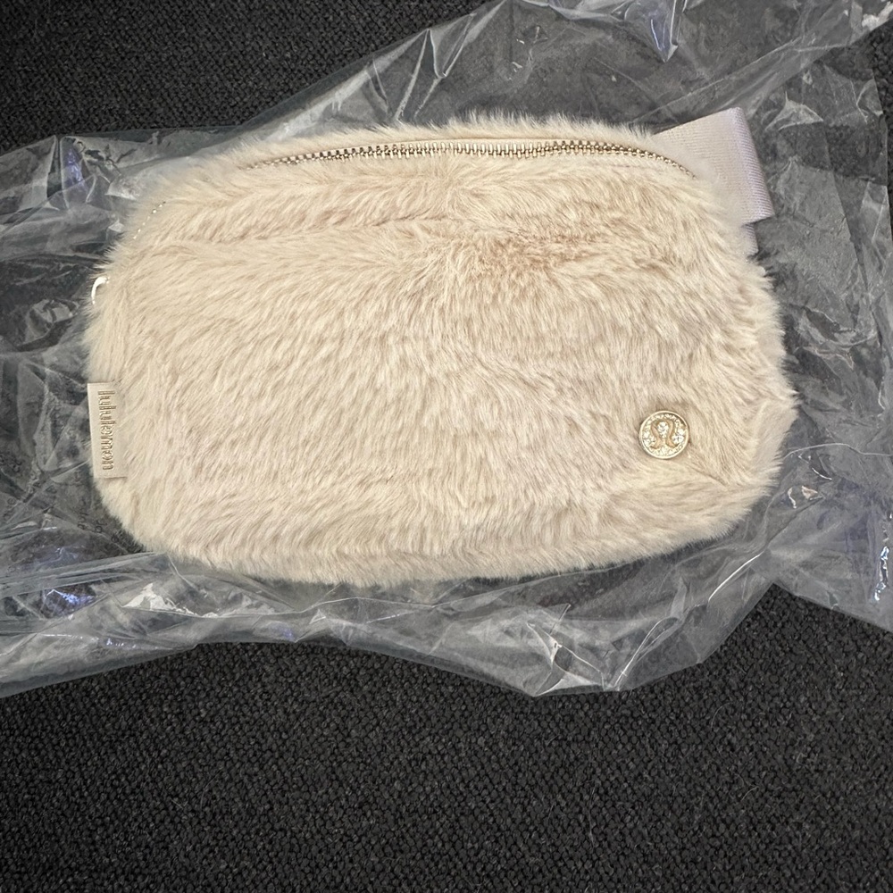 lululemon athletica Cream Furry Bag